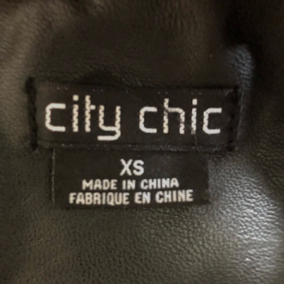 City Chic Trench Coat Sz XS 14 Black Vinyl Weave - Picture 11 of 13